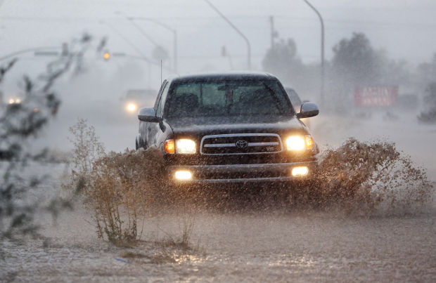 Monsoon causes problems on Tucson streets